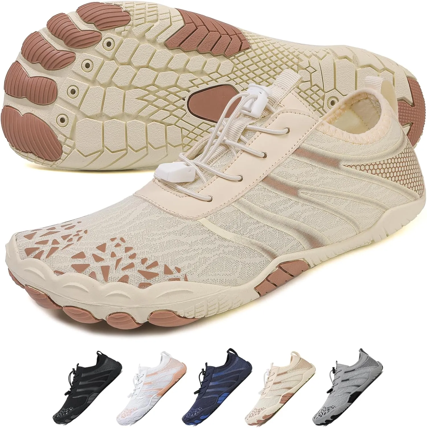 XNIRON Hike Barefoot Shoes for Womens Men,Quick Dry Water Shoes,Beach Pool Aqua Swim Surf Hiking Walking Shoes,Non-Slip Athletic Footwear Wide Toe Water Shoes