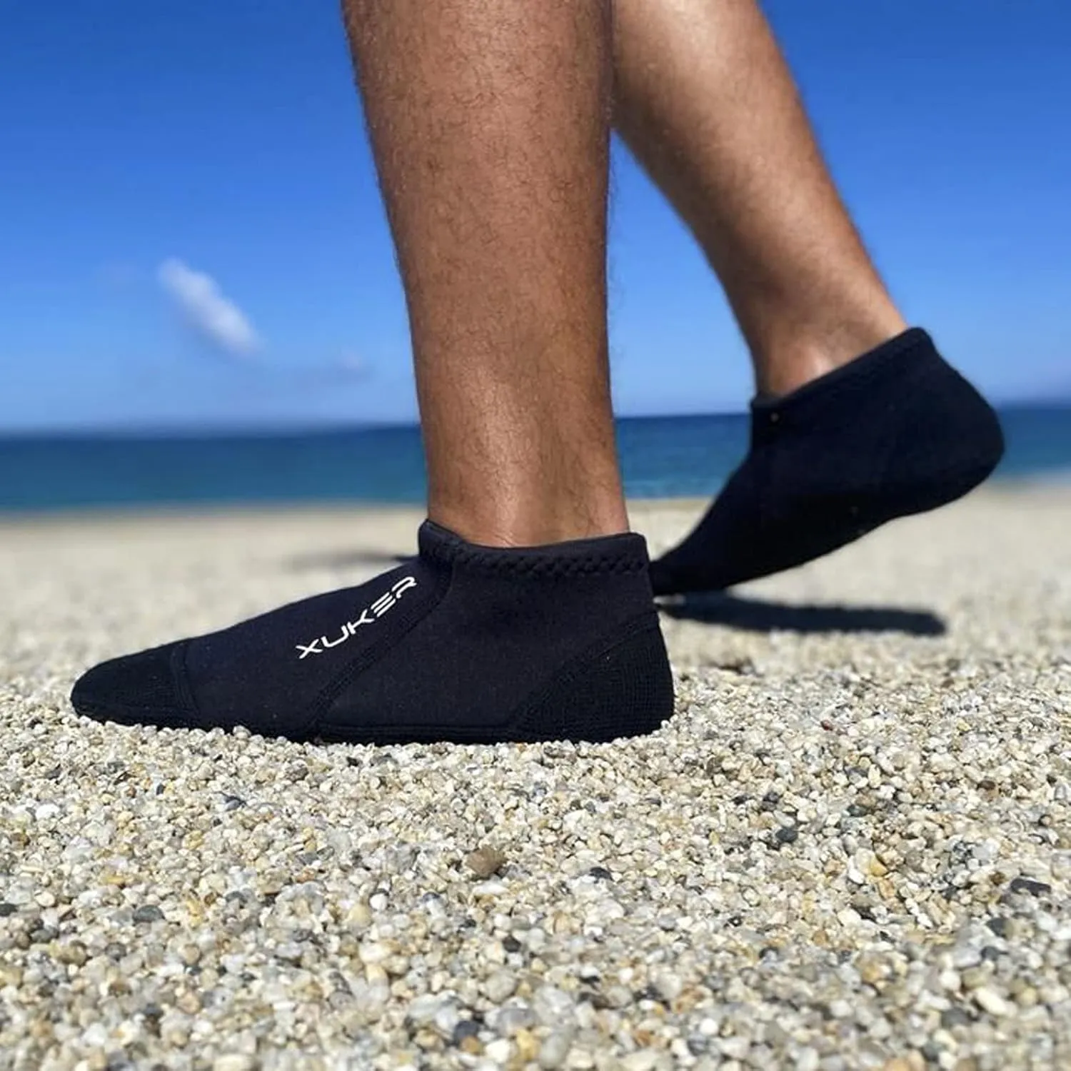 XUKER Neoprene Water Socks 3mm, Sand Proof Beach Volleyball Socks Diving Socks for Outdoor Water Sports