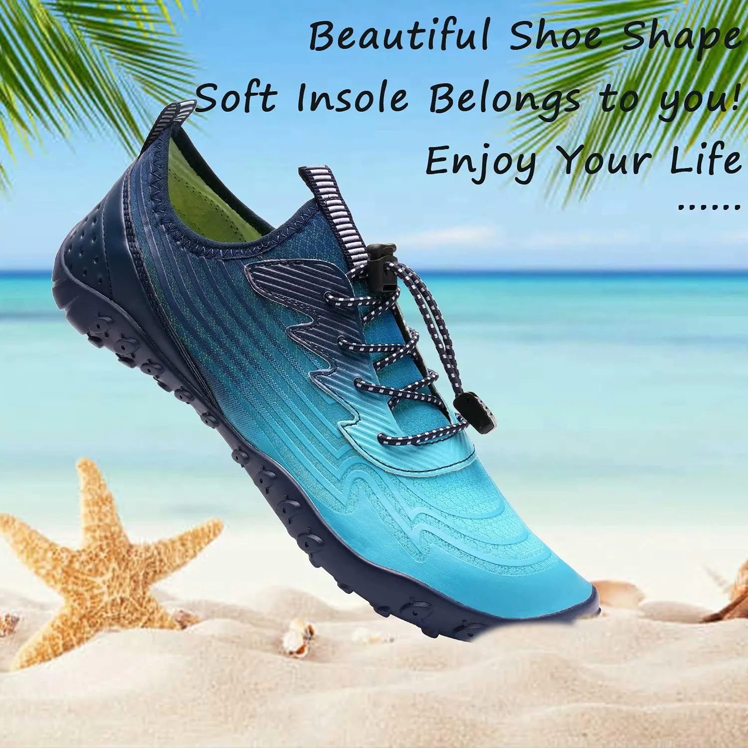 YALOX Water Shoes Men's Women's Swim Shoes Outdoor Beach Barefoot Quick-Dry Aqua Pool Socks Swimming Yoga Surfing Exercise
