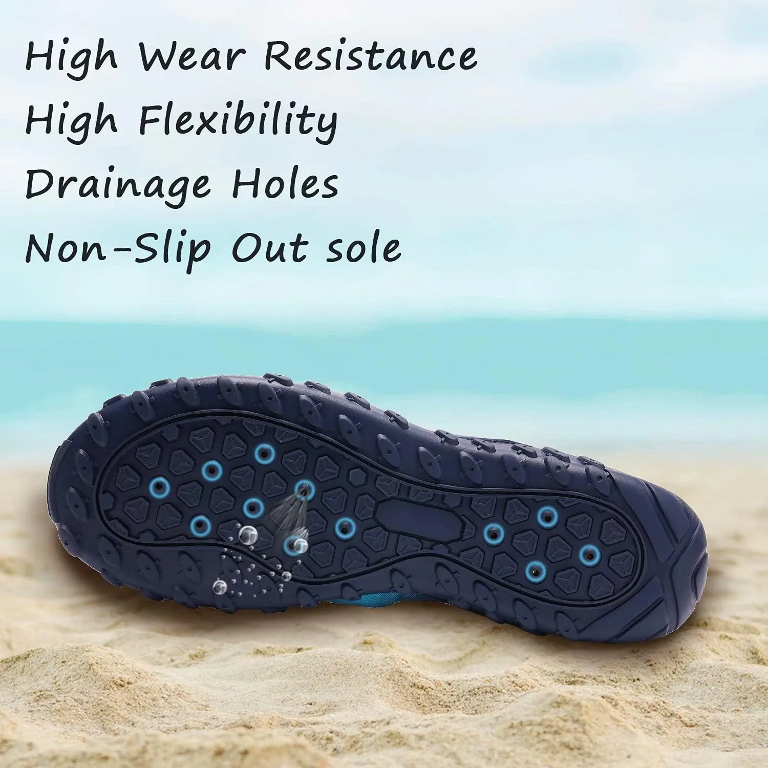 YALOX Water Shoes Men's Women's Swim Shoes Outdoor Beach Barefoot Quick-Dry Aqua Pool Socks Swimming Yoga Surfing Exercise