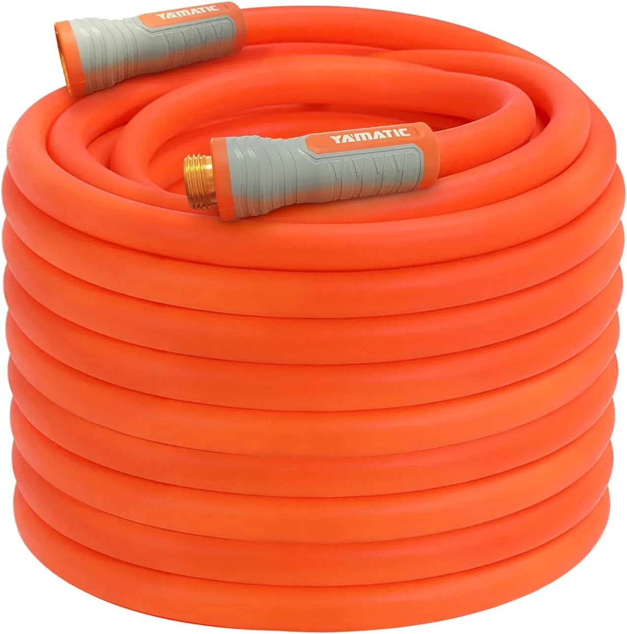 YAMATIC Heavy Duty Garden Hose 5/8 in x 100 ft with Swivel Fitting, Super Flexible Water Hose, All-weather, Lightweight, Burst 600 PSI