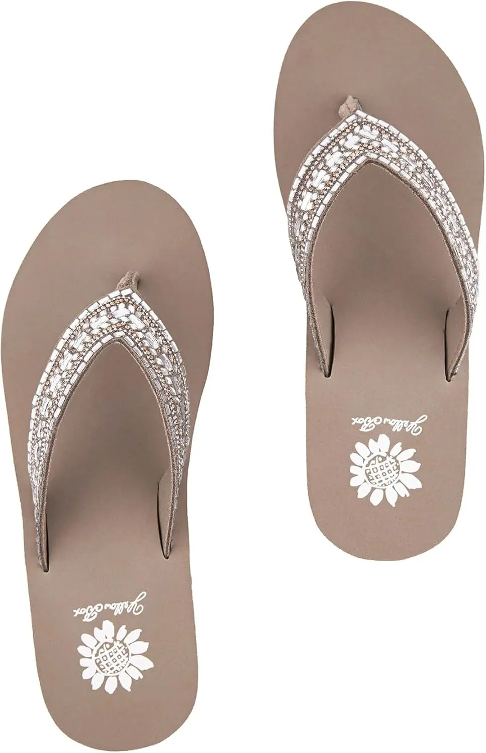 Yellow Box Women's Emmil Wedge Sandal, Round Toe, Medium-High 2.5 Inch Heel, 0.75 Inch Platform Comfortable Flip-Flop