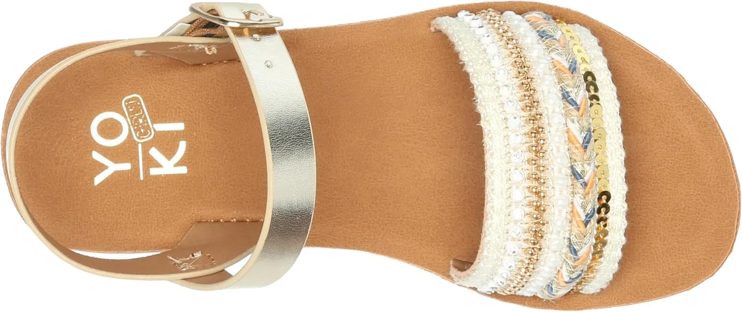 YOKI Girl's Flat Open Toe Sandal