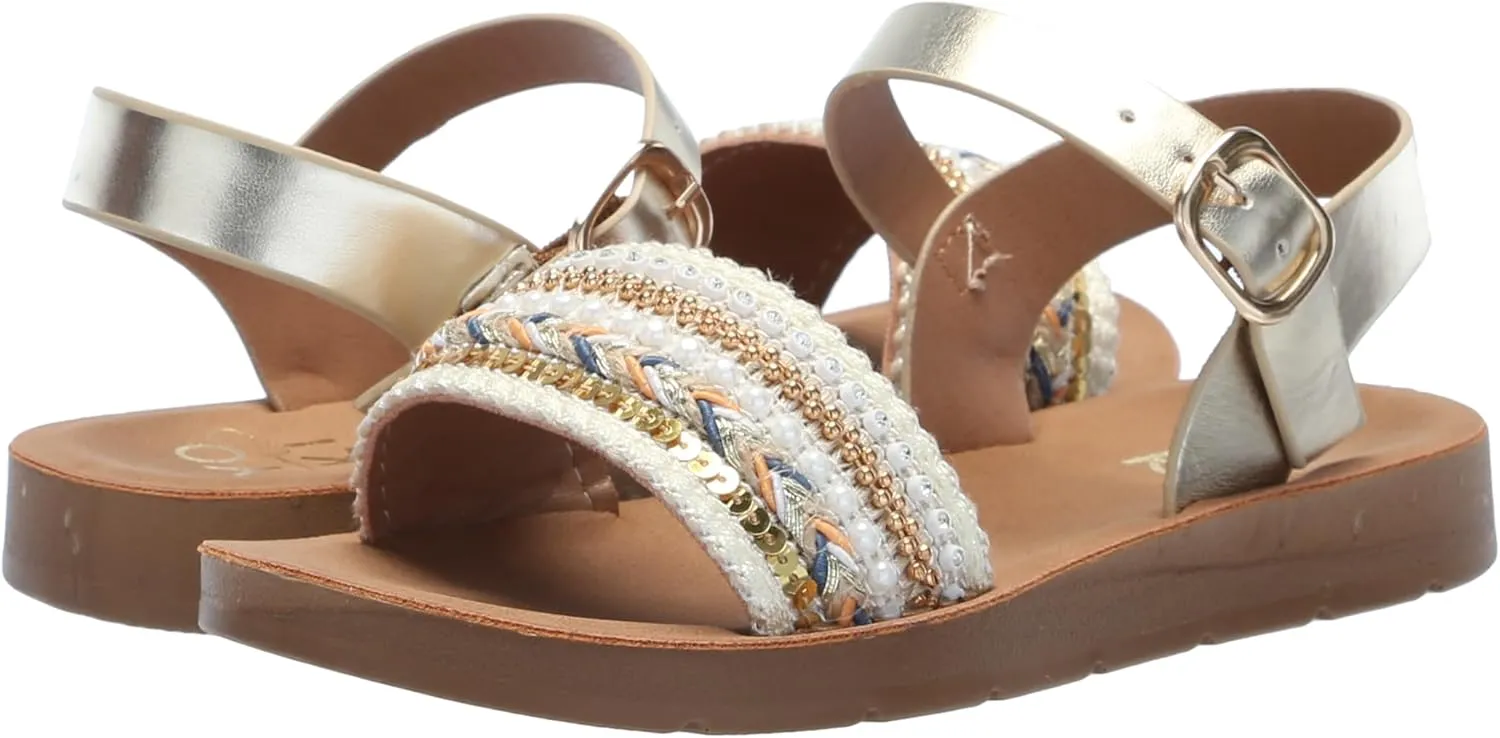 YOKI Girl's Flat Open Toe Sandal