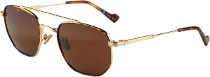 ZENOTTIC Retro Hexagon Aviator Polarized Sunglasses for Men Women-Vintage Fashion Double Bridge Metal UV400 Protection Shades