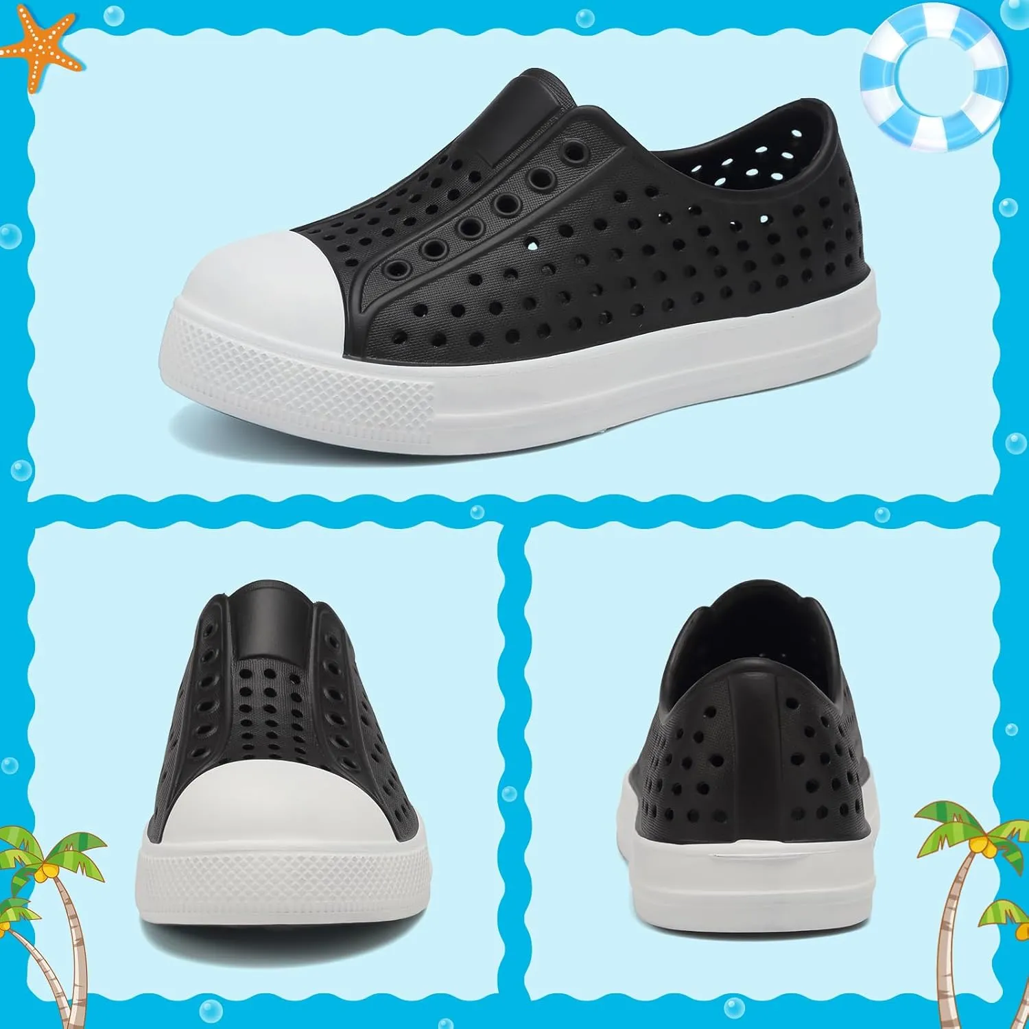 ziitop Kids Toddler Water Shoes for Boys Girls Baby Sandals Sneakers Beach Garden Swim, Anti-Slip Breathable Quick Dry Lightweight Slip-on (Toddler/Little Kid/Big Kid)
