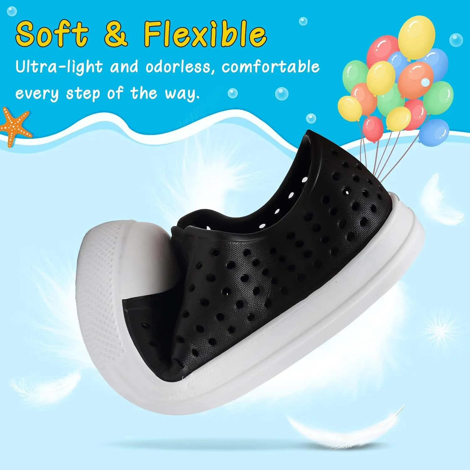 ziitop Kids Toddler Water Shoes for Boys Girls Baby Sandals Sneakers Beach Garden Swim, Anti-Slip Breathable Quick Dry Lightweight Slip-on (Toddler/Little Kid/Big Kid)