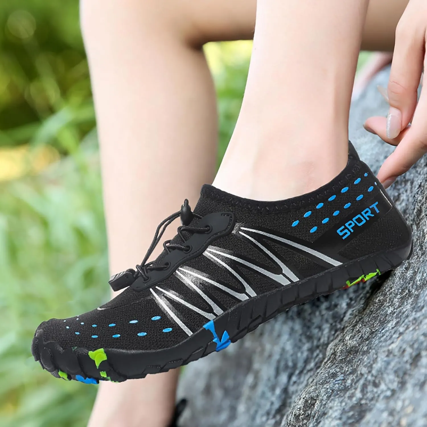 ziitop Water Shoes for Men Women Beach Barefoot Swim Rock Climbing Pool Shoes Socks, Anti-Slip Breathable Quick Dry Lightweight Slip-on, Outdoor Sport Hiking Walking Boating Fishing Diving Surfing