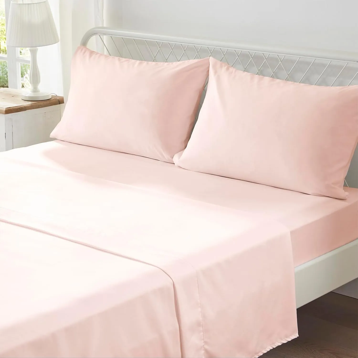 Zzlpp Twin Comforter Set 5 Pieces, Pink Tufted Bed in a Bag with Comforter and Pillowcase, All Season Boho Bedding Sets with 1 Comforter, 1 Pillow Sham, 1 Flat Sheet, 1 Fitted Sheet